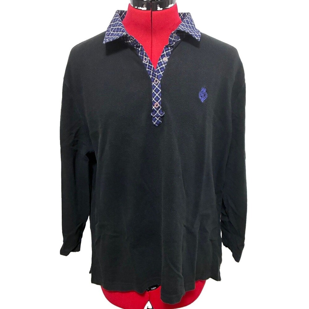 Lauren Ralph Lauren Active Women’s Black And Purple Blouse Size XL